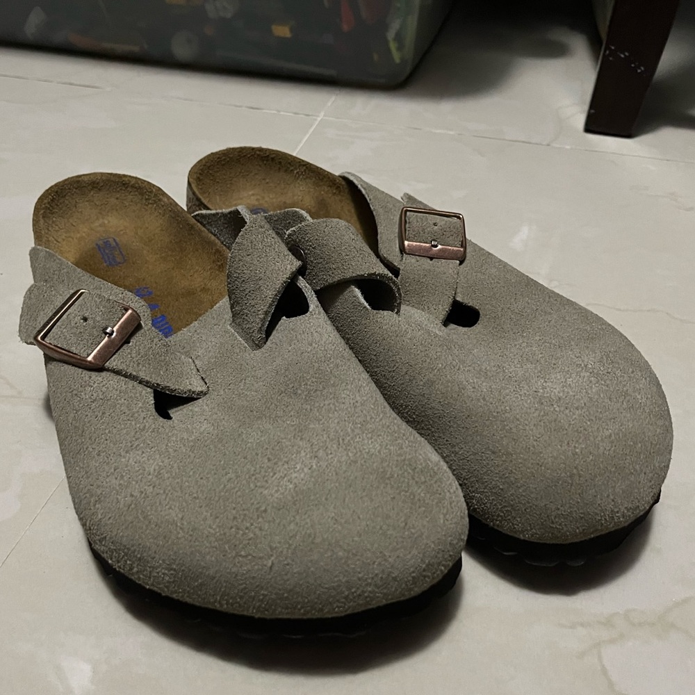 Men's Birkenstock Boston Soft Footbed Suede Clogs Size 9